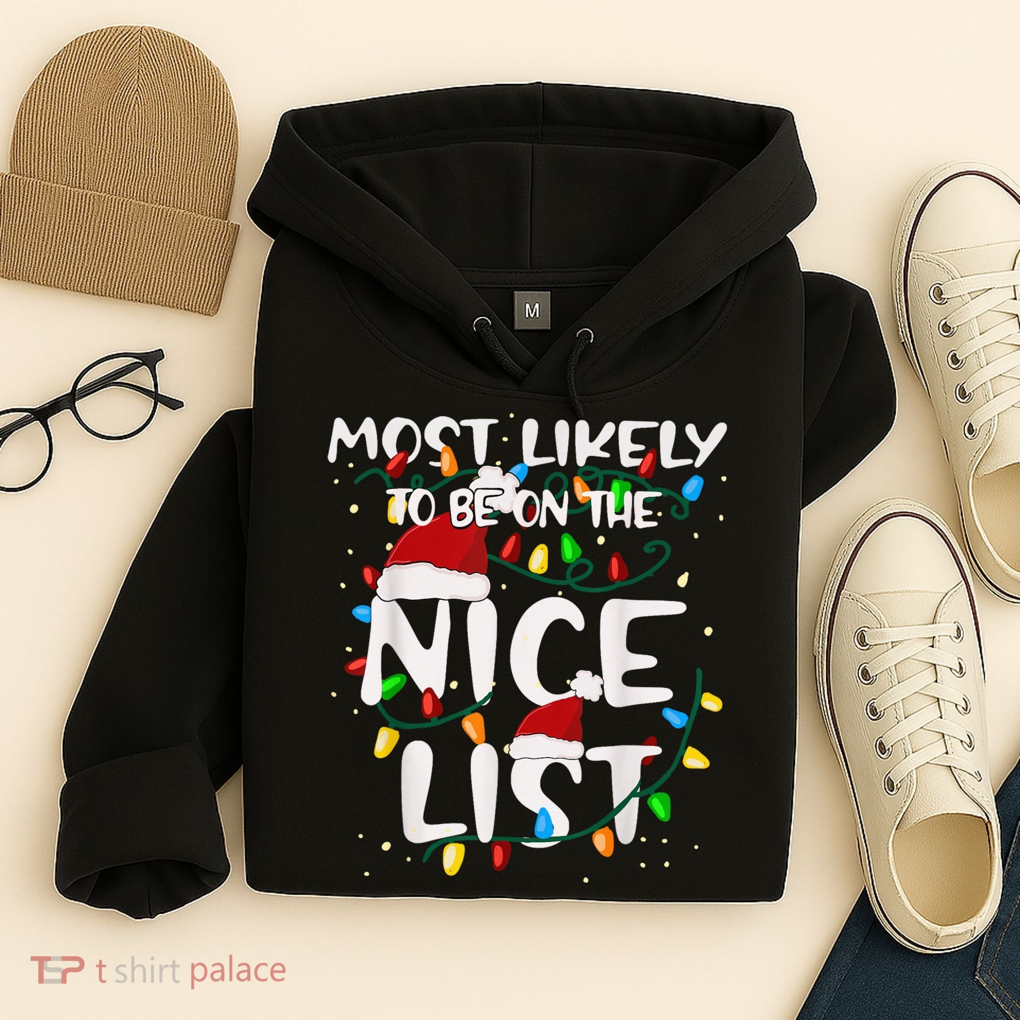 Most Likely To Be On The Nice List Family Matching Christmas Hoodie