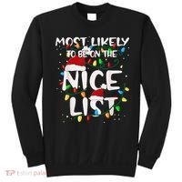 Most Likely To Be On The Nice List Family Matching Christmas Sweatshirt thumb 0