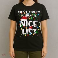 Most Likely To Be On The Nice List Family Matching Christmas T-Shirt thumb 4