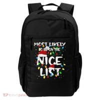 Most Likely To Be On The Nice List Family Matching Christmas Backpack thumb 0