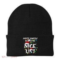 Most Likely To Be On The Nice List Family Matching Christmas Beanie thumb 0