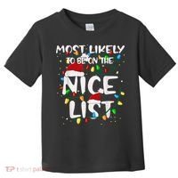 Most Likely To Be On The Nice List Family Matching Christmas Toddler T-Shirt thumb 0
