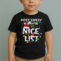 Most Likely To Be On The Nice List Family Matching Christmas Toddler T-Shirt thumb 2