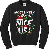 Most Likely To Be On The Nice List Family Matching Christmas Kids Sweatshirt thumb 0