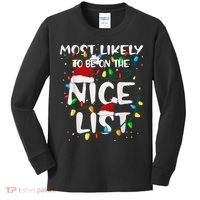 Most Likely To Be On The Nice List Family Matching Christmas Kids Long Sleeve Shirt thumb 0