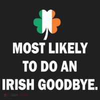 Most Likely To Do An Irish Goodbye Irish Flag Golf Towel thumb 3