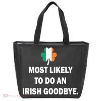 Most Likely To Do An Irish Goodbye Irish Flag Tote Bag thumb 0