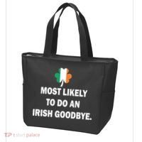 Most Likely To Do An Irish Goodbye Irish Flag Tote Bag thumb 3