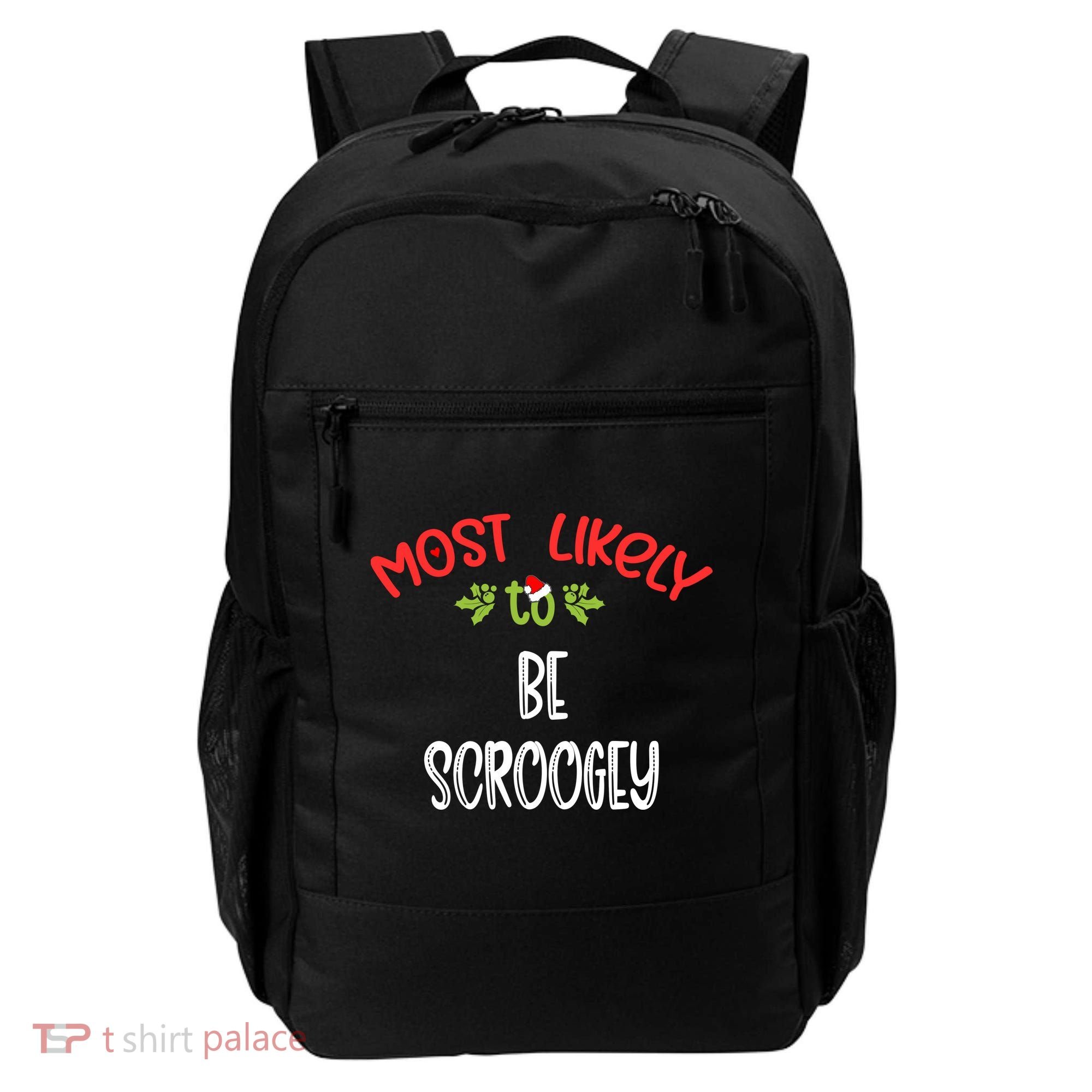 Most Likely To Christmas Be Scroogey Family Group Backpack