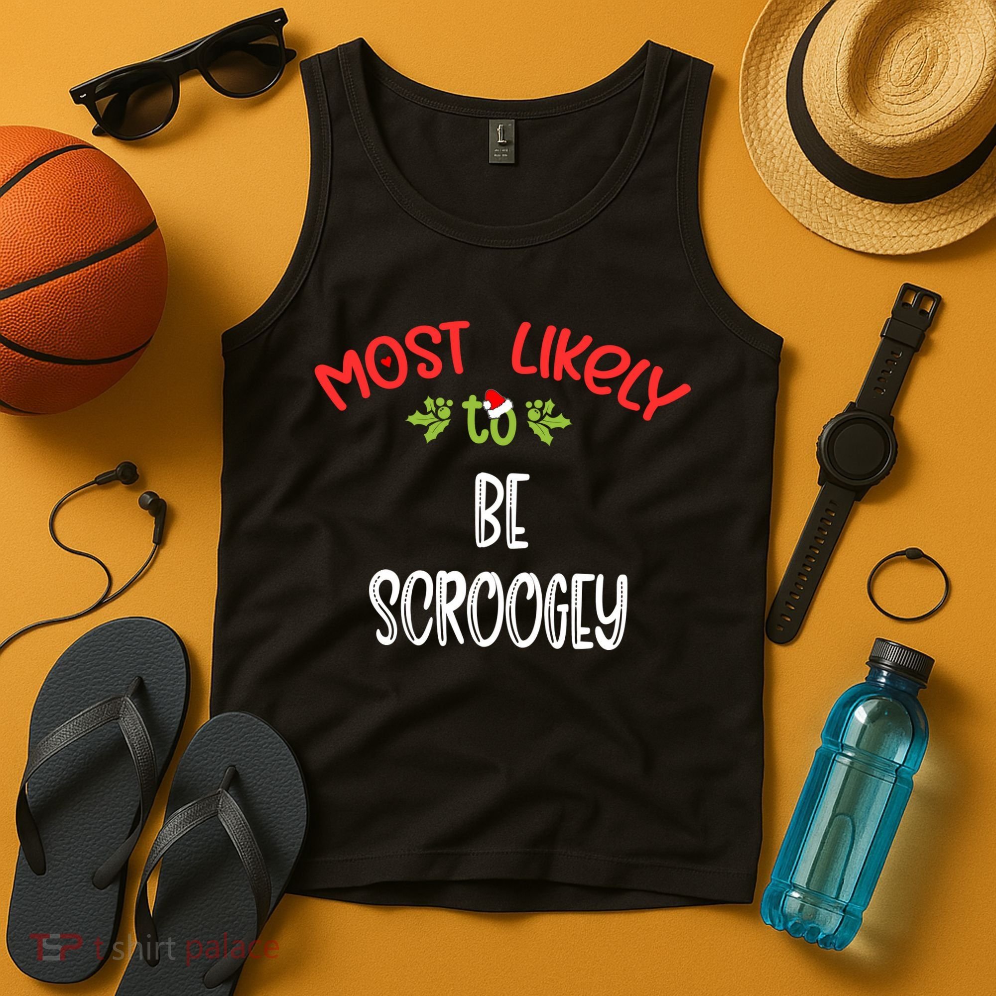 Most Likely To Christmas Be Scroogey Family Group Tank Top