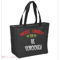 Most Likely To Christmas Be Scroogey Family Group Tote Bag thumb 2