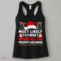 Most Likely To Forget Where All The Presents Are Hidden Xmas Women's Tank Top thumb 3