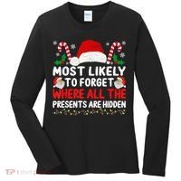Most Likely To Forget Where All The Presents Are Hidden Xmas Women's Long Sleeve Shirt thumb 0