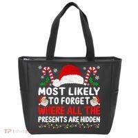 Most Likely To Forget Where All The Presents Are Hidden Xmas Tote Bag thumb 0