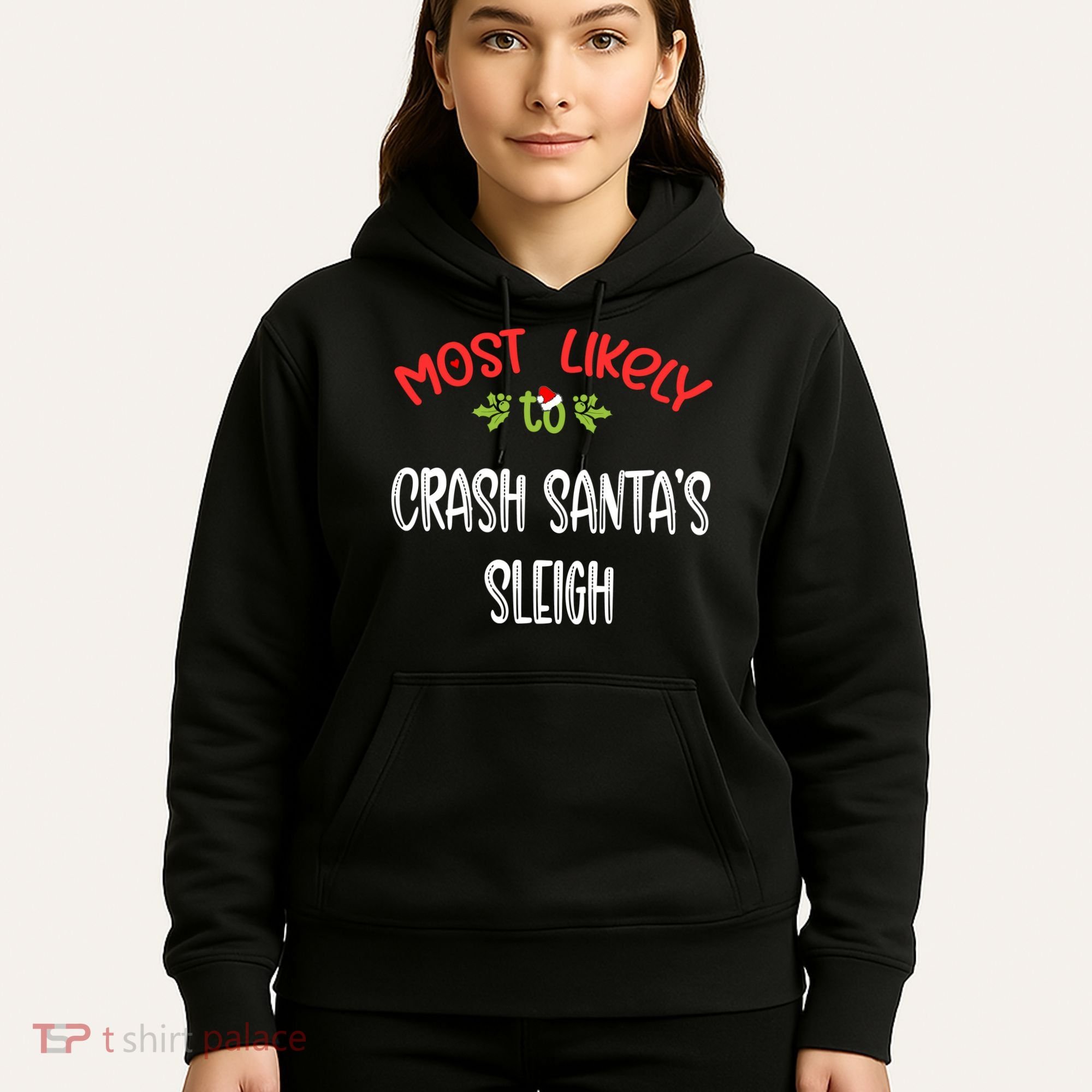 Most Likely To Christmas Crash Santa’s Sleigh Family Group Hoodie