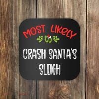 Most Likely To Christmas Crash Santa’s Sleigh Family Group Coaster thumb 0