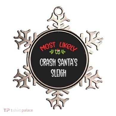 Most Likely To Christmas Crash Santa’s Sleigh Family Group Ornament