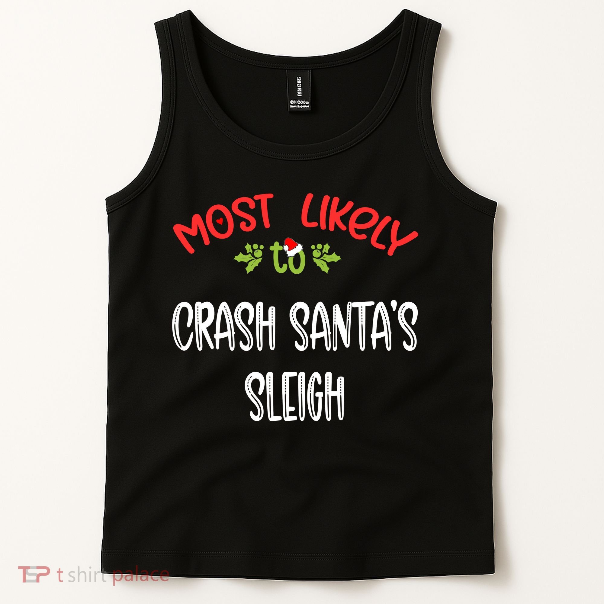 Most Likely To Christmas Crash Santa’s Sleigh Family Group Tank Top