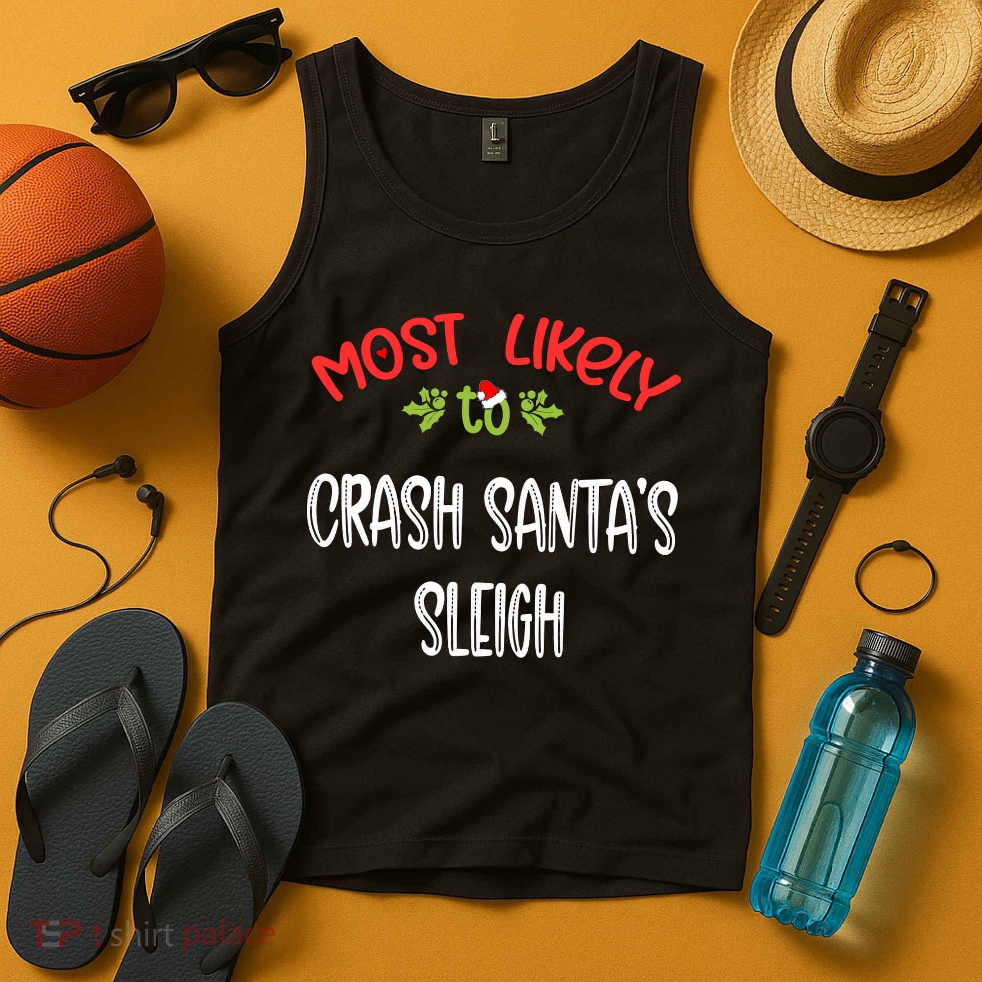 Most Likely To Christmas Crash Santa’s Sleigh Family Group Tank Top