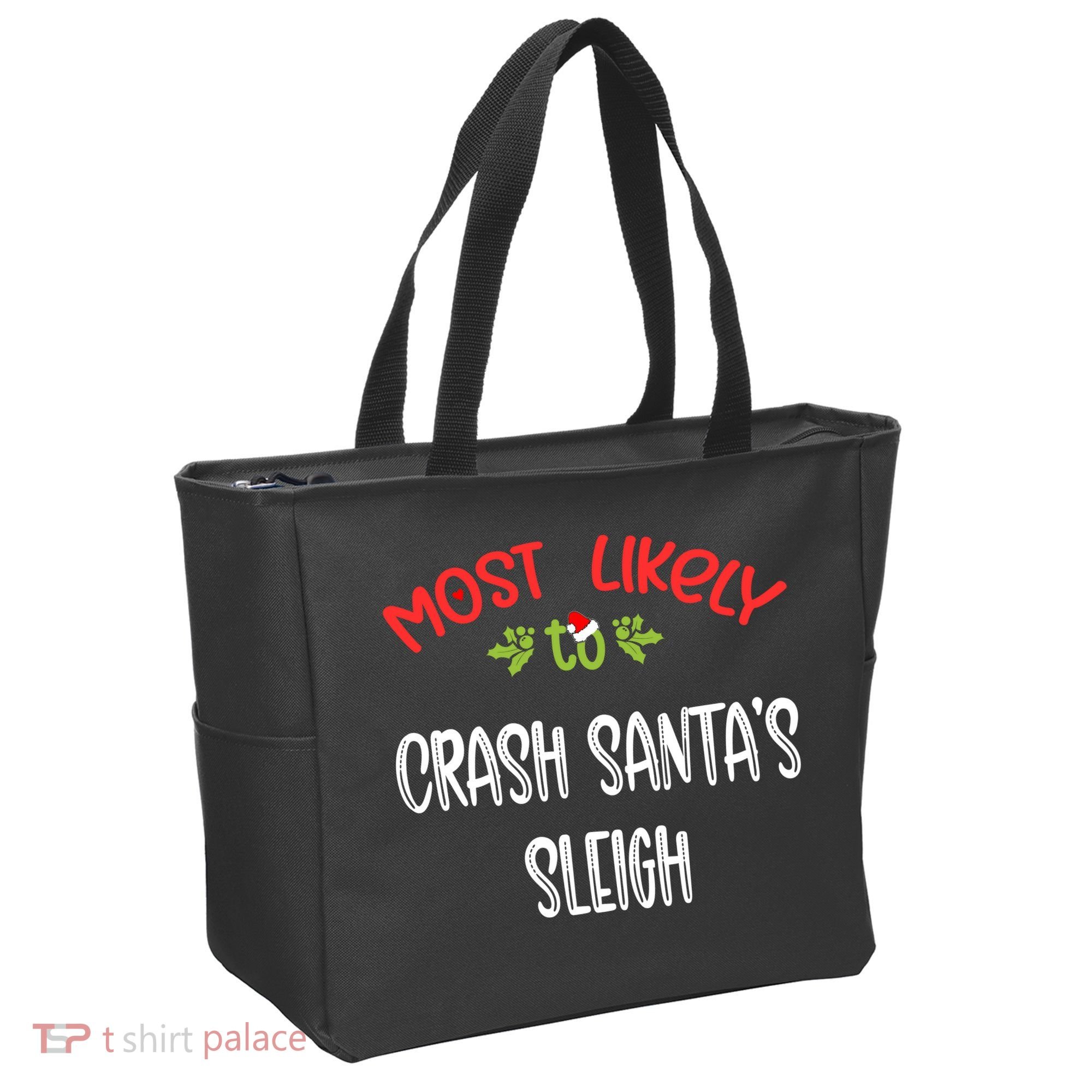 Most Likely To Christmas Crash Santa’s Sleigh Family Group Tote Bag