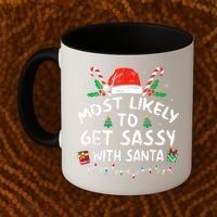 Most Likely To Get Sassy with Santa Family Xmas  Coffee Mug thumb 2