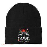 Most Likely To Get Sassy with Santa Family Xmas  Beanie thumb 0