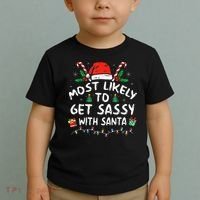 Most Likely To Get Sassy with Santa Family Xmas  Toddler T-Shirt thumb 2