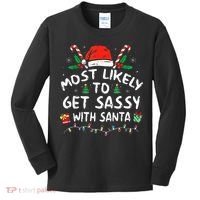 Most Likely To Get Sassy with Santa Family Xmas  Kids Long Sleeve Shirt thumb 0