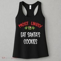 Most Likely To Christmas Eat Santa’s Cookies Family Group Women's Tank Top thumb 3