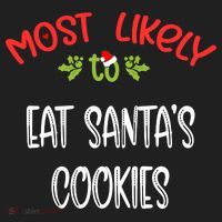 Most Likely To Christmas Eat Santa’s Cookies Family Group Golf Towel thumb 3