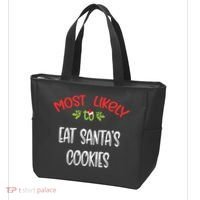 Most Likely To Christmas Eat Santa’s Cookies Family Group Tote Bag thumb 3