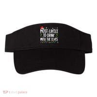 Most Likely To Drink With The Elves Elf Drinking Christmas Visor thumb 0