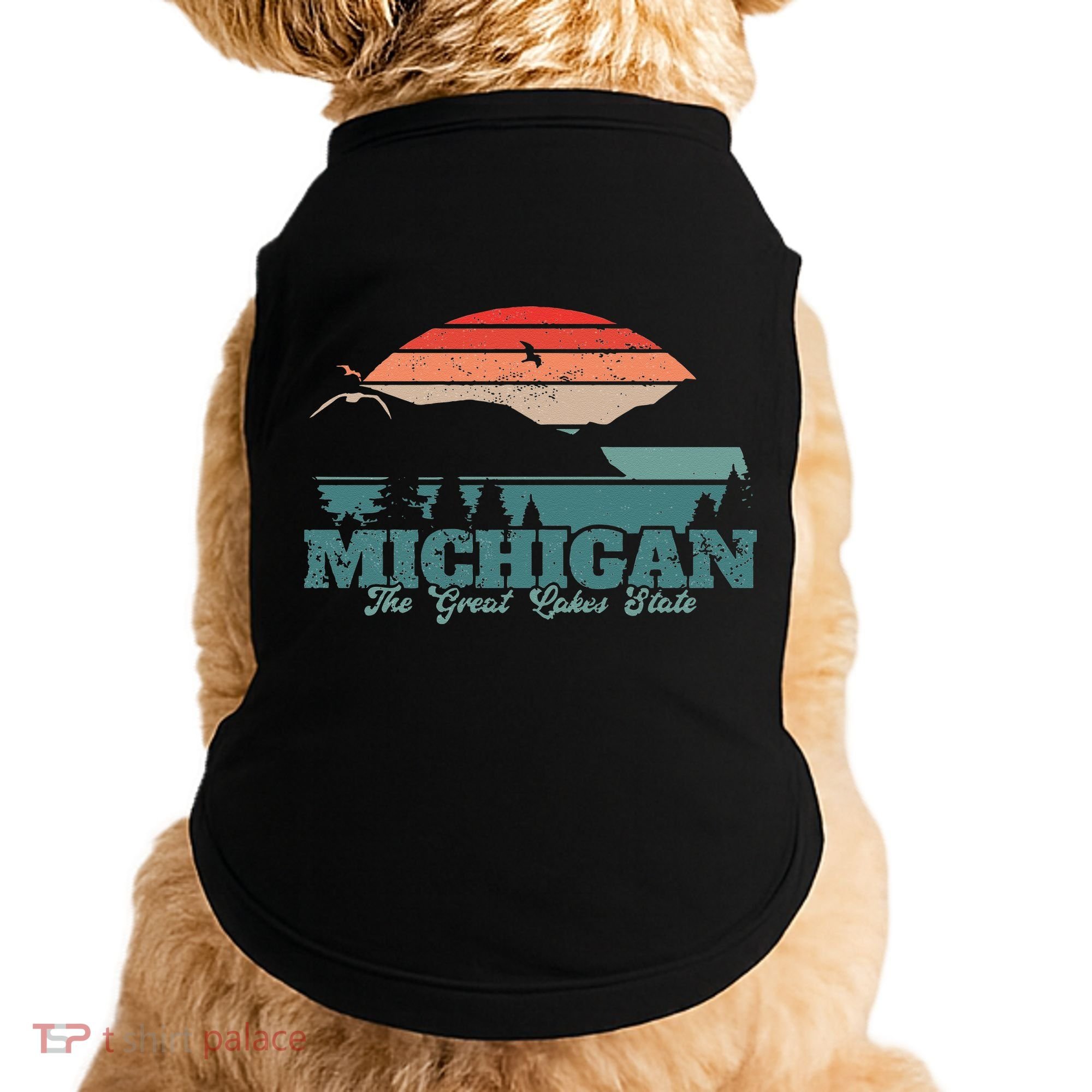 Michigan Lake The Great Lakes State Proud Michigander Doggie Tank