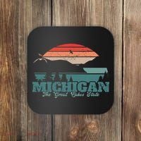 Michigan Lake The Great Lakes State Proud Michigander Coaster thumb 0