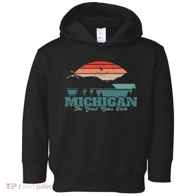 Michigan Lake The Great Lakes State Proud Michigander Toddler Hoodie