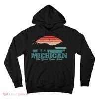 Michigan Lake The Great Lakes State Proud Michigander Tall Hoodie thumb 0