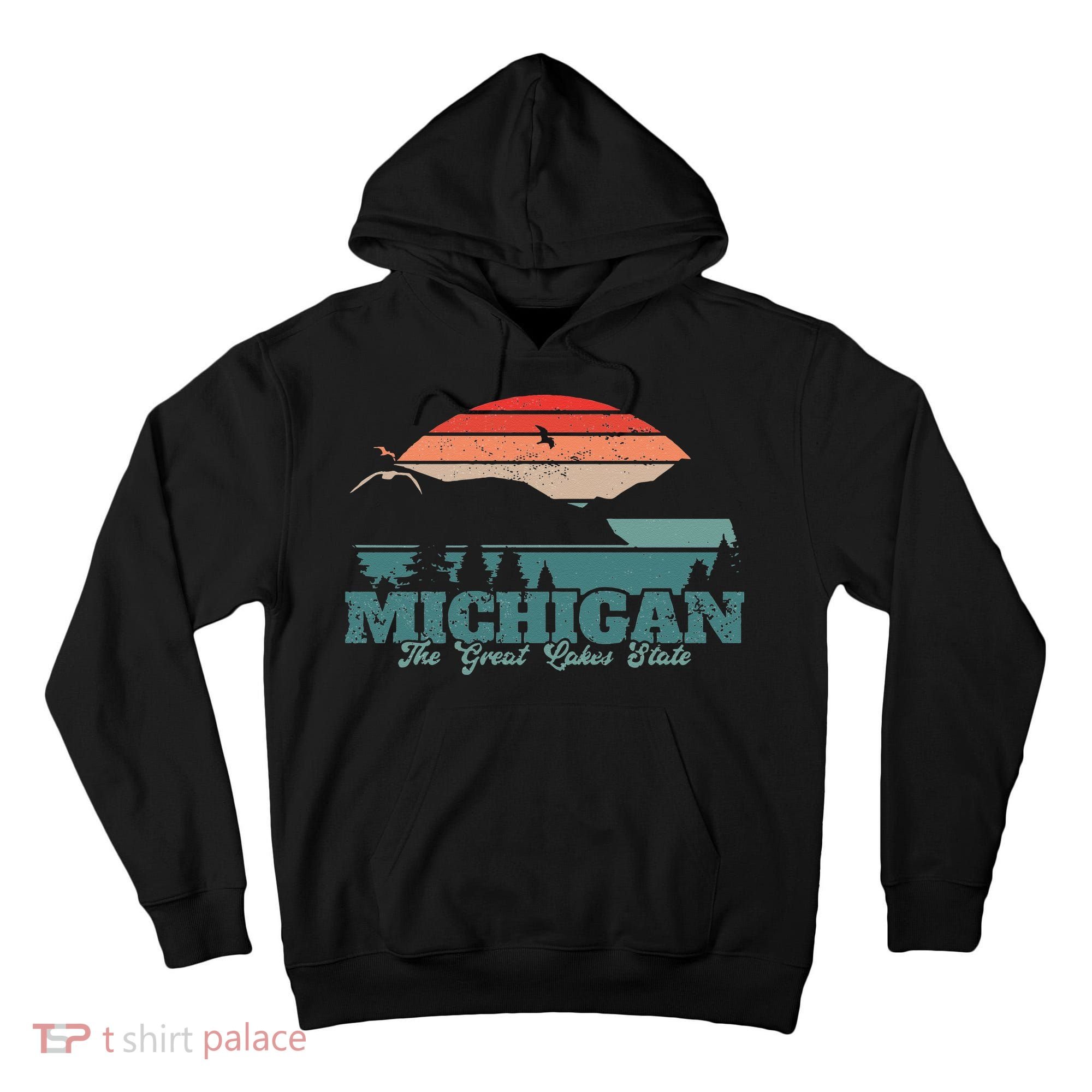 Michigan Lake The Great Lakes State Proud Michigander Tall Hoodie