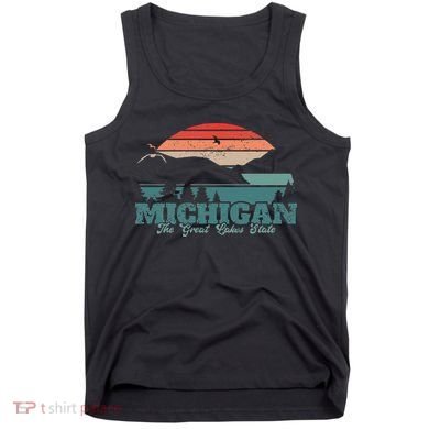 Michigan Lake The Great Lakes State Proud Michigander Tank Top