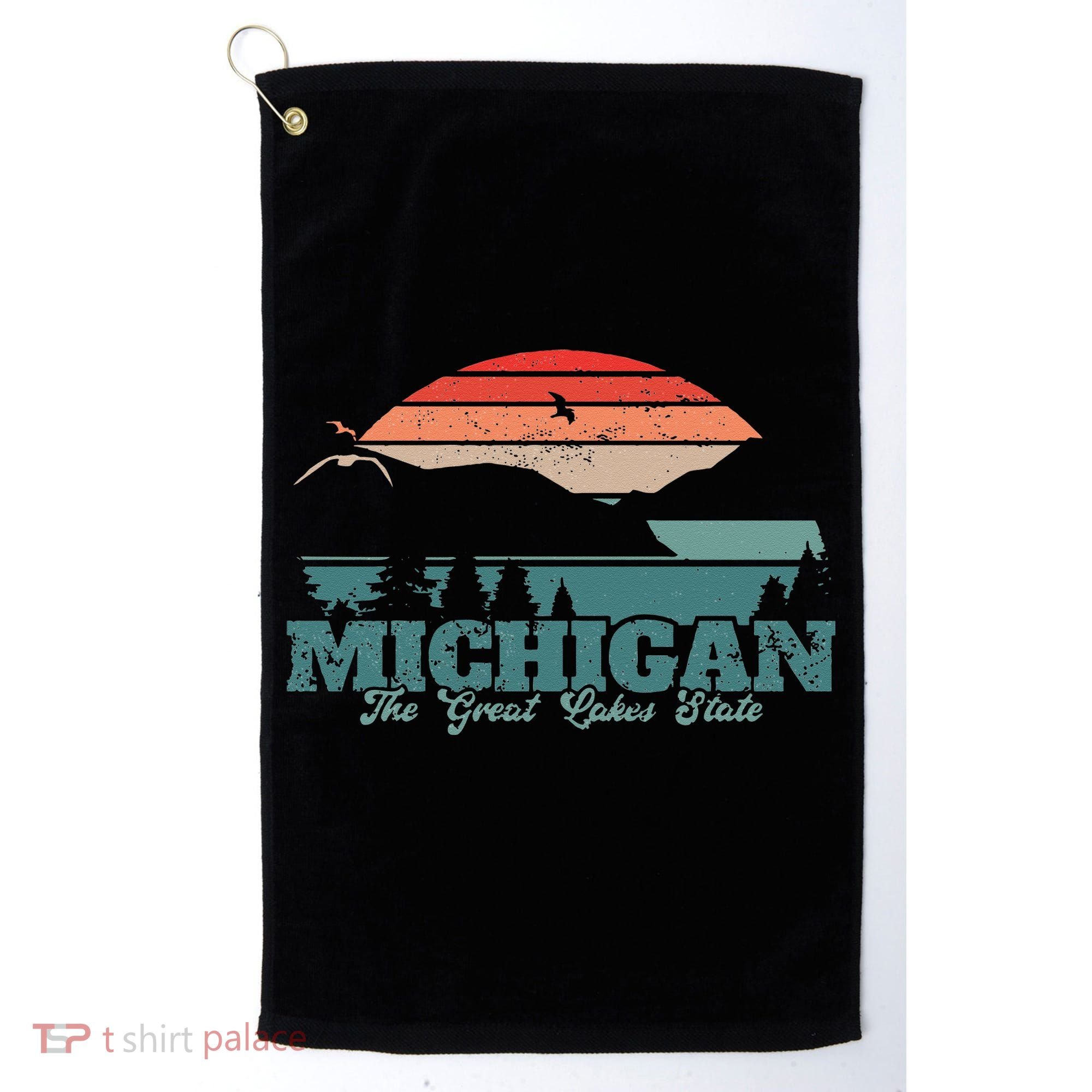 Michigan Lake The Great Lakes State Proud Michigander Golf Towel