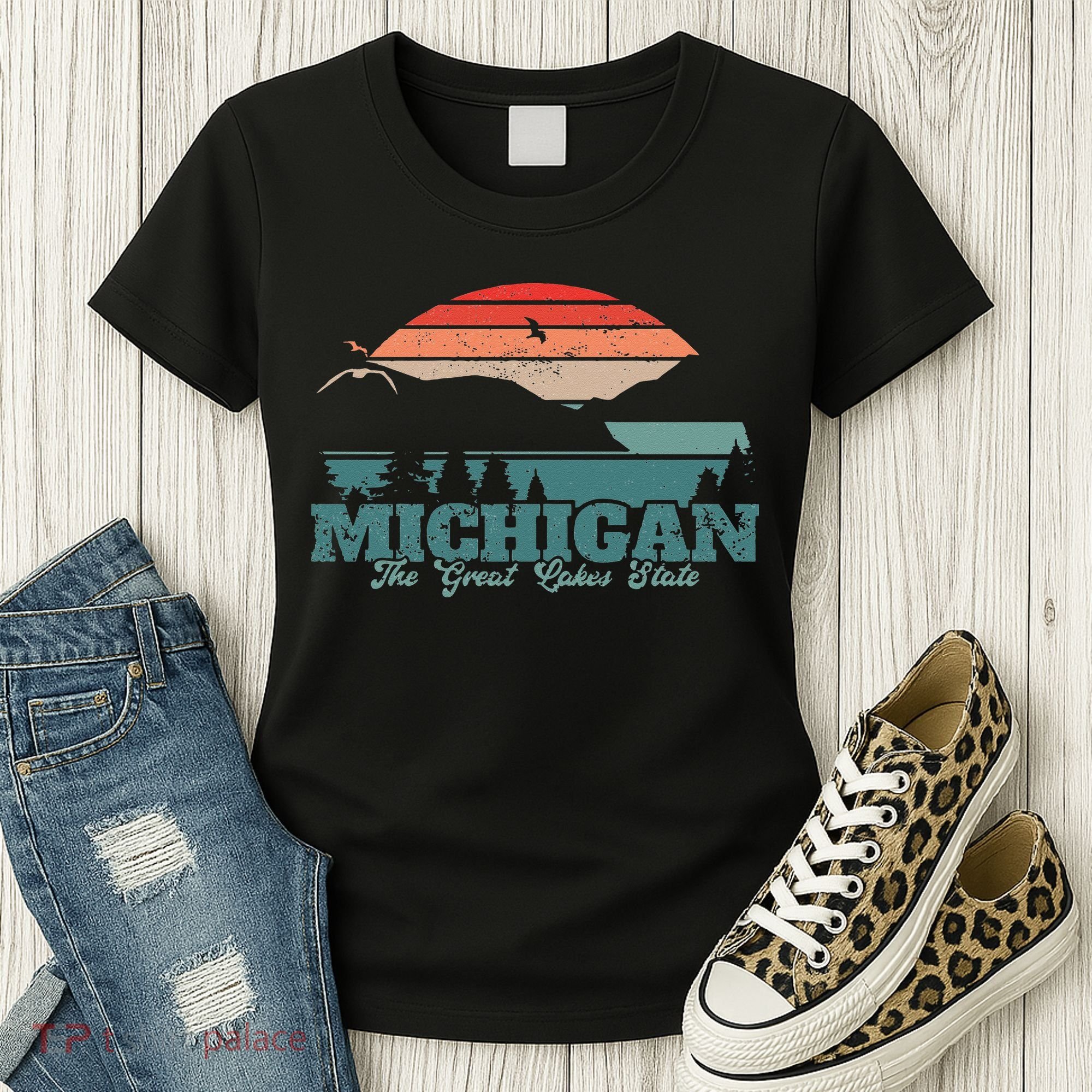 Michigan Lake The Great Lakes State Proud Michigander Women's T-Shirt