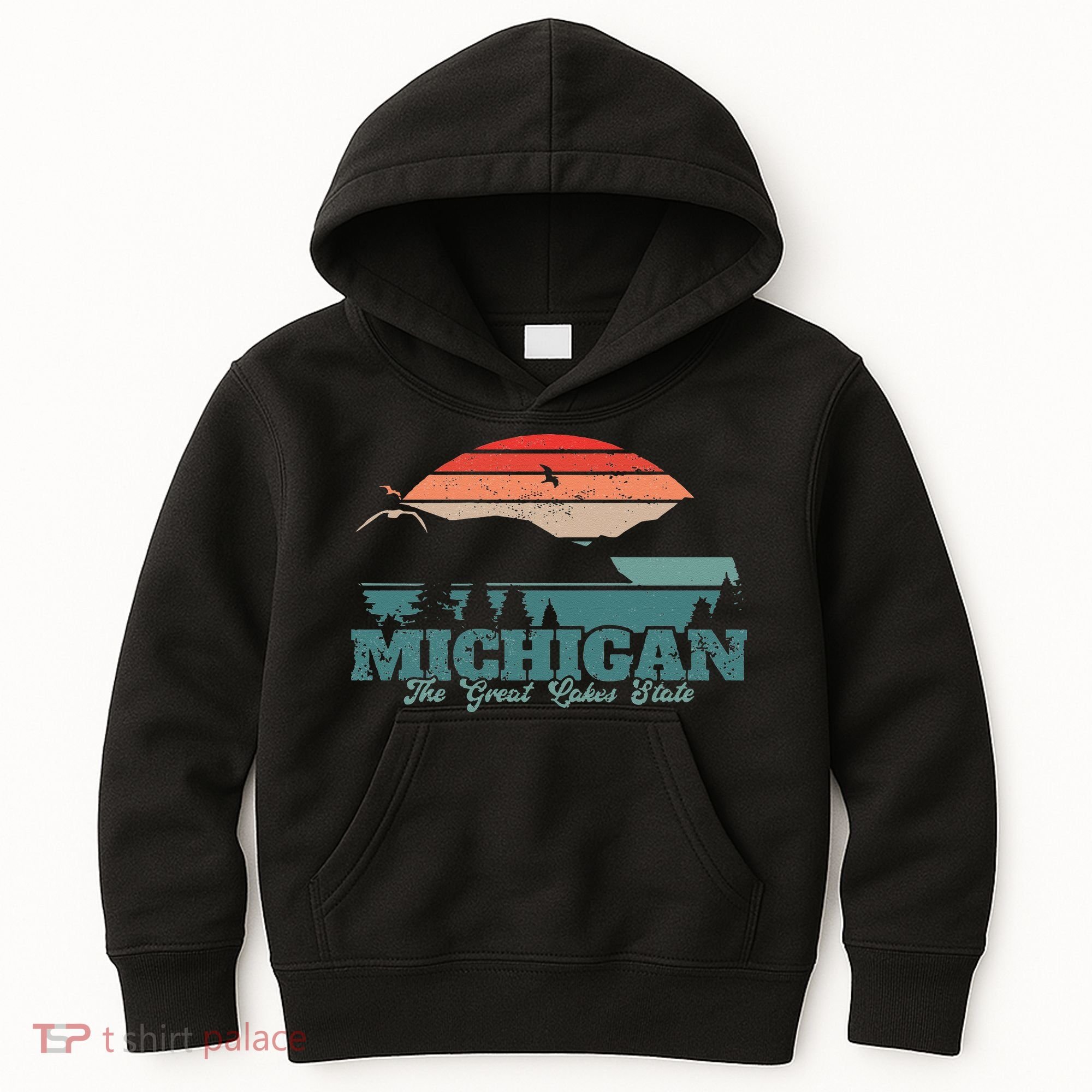 Michigan Lake The Great Lakes State Proud Michigander Kids Hoodie