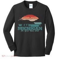 Michigan Lake The Great Lakes State Proud Michigander Kids Long Sleeve Shirt thumb 0