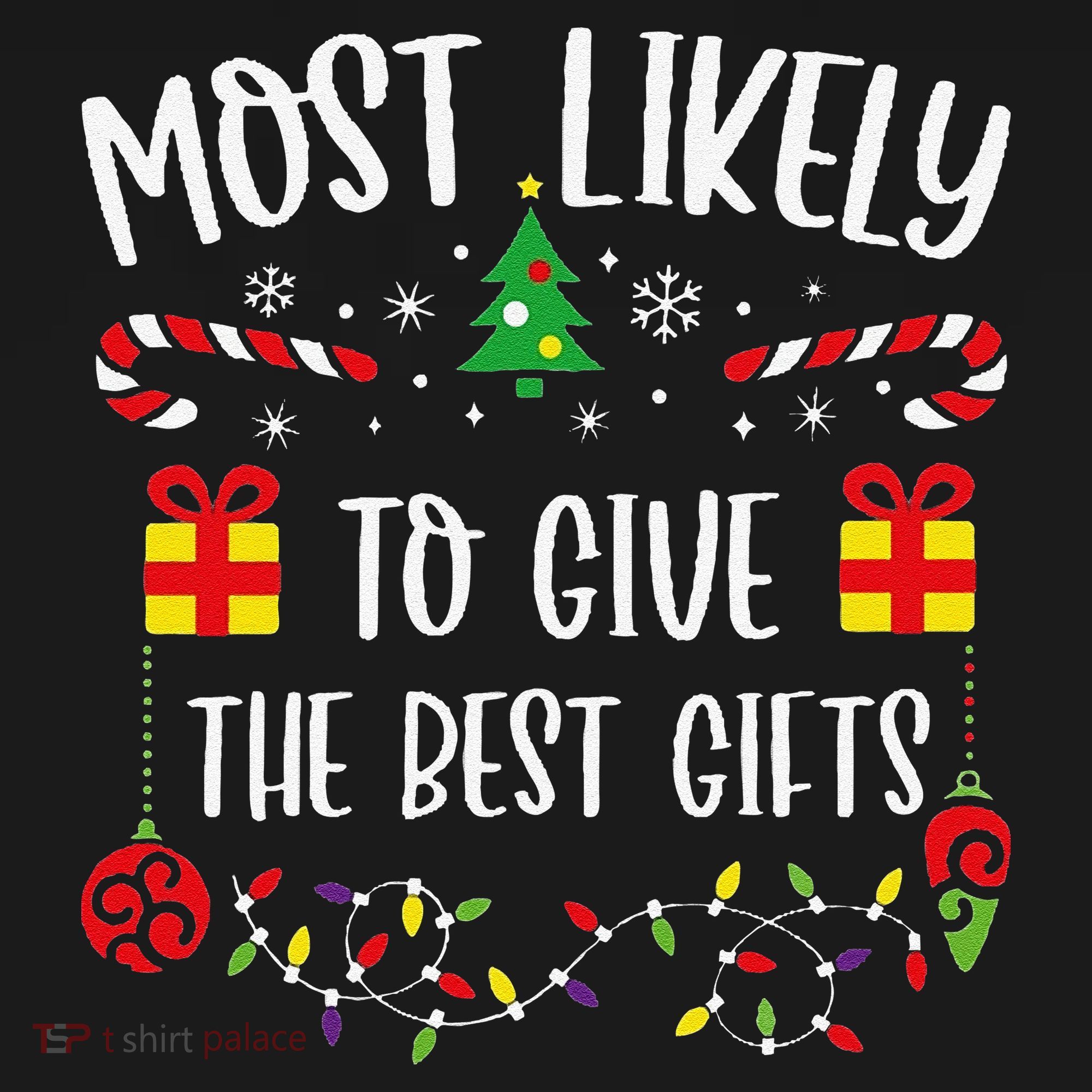 Most Likely To Give The Best Gifts Funny Christmas Family Matching Cute Christ Women's Hoodie
