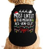 Most Likely To Be Mistaken As An Elf Family Christmas  Doggie Tank thumb 0