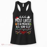 Most Likely To Be Mistaken As An Elf Family Christmas  Women's Tank Top thumb 0