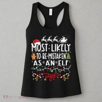 Most Likely To Be Mistaken As An Elf Family Christmas  Women's Tank Top thumb 3