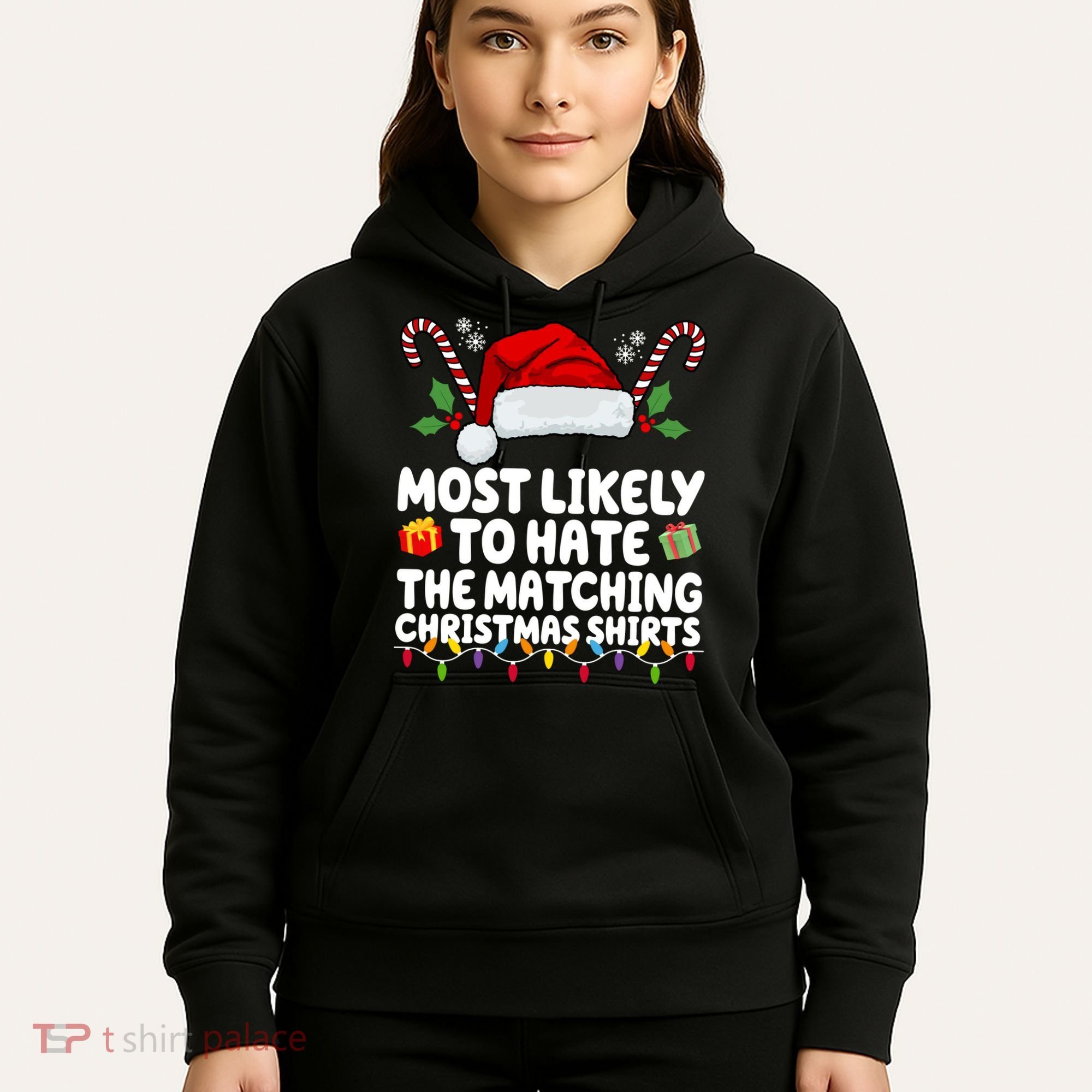 Most Likely To Hat The Matching Christmas Shirts Hoodie