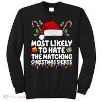 Most Likely To Hat The Matching Christmas Shirts Sweatshirt thumb 0