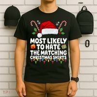 Most Likely To Hat The Matching Christmas Shirts T-Shirt thumb 6