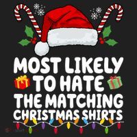 Most Likely To Hat The Matching Christmas Shirts Beanie thumb 2
